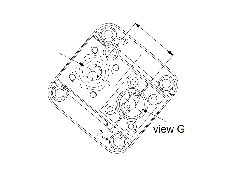 2PBA 18 cc Hydraulic Piston Pump Rear Cover Drawings