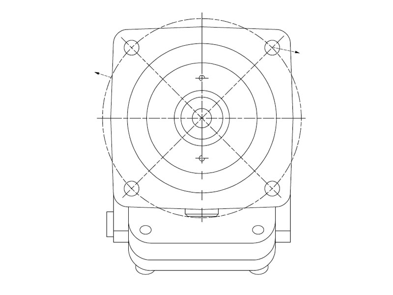 2PS 80 cc ISO Hydraulic Piston Pump Flange Drawings