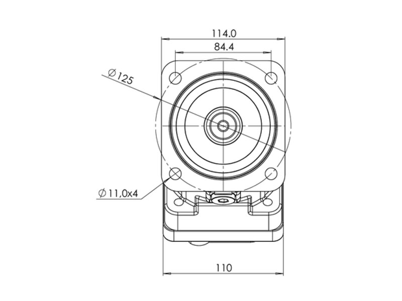 C-2PM 40 cc Hydraulic Piston Motors Flange Drawings