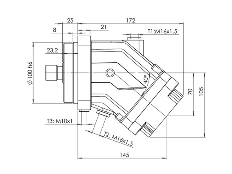 C-2PS 18 cc Hydraulic Piston Pump Efficiency Values