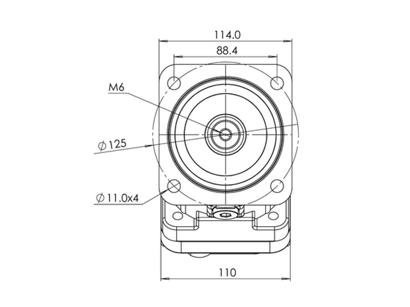 C-2PS 18 cc Hydraulic Piston Pump Flange Drawings