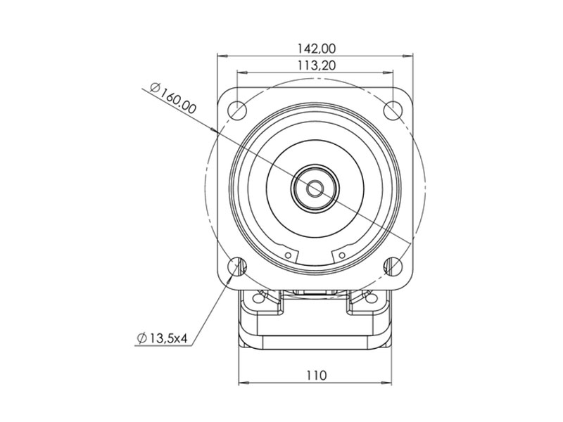 C-2PS 50 cc Hydraulic Piston Pump Flange Drawings
