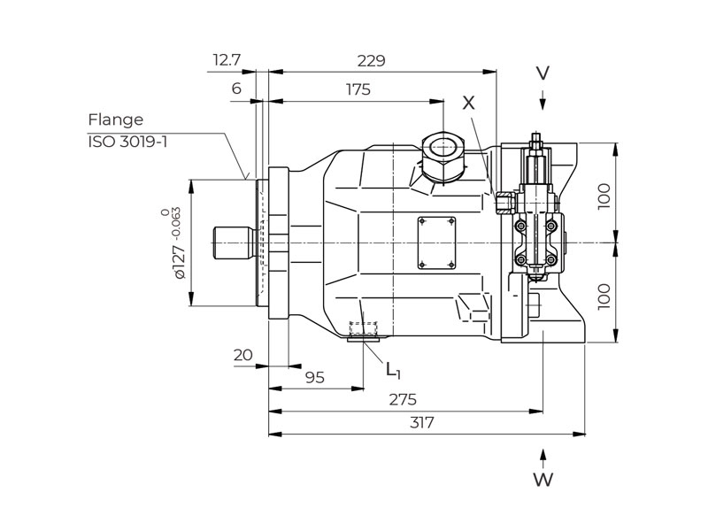 HA10V Series 3 100 cc Hydraulic Piston Pump Efficiency Values
