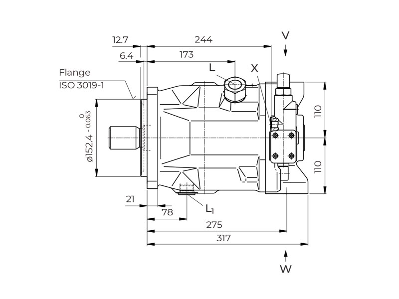 HA10V Series 3 140 cc Hydraulic Piston Pump Efficiency Values