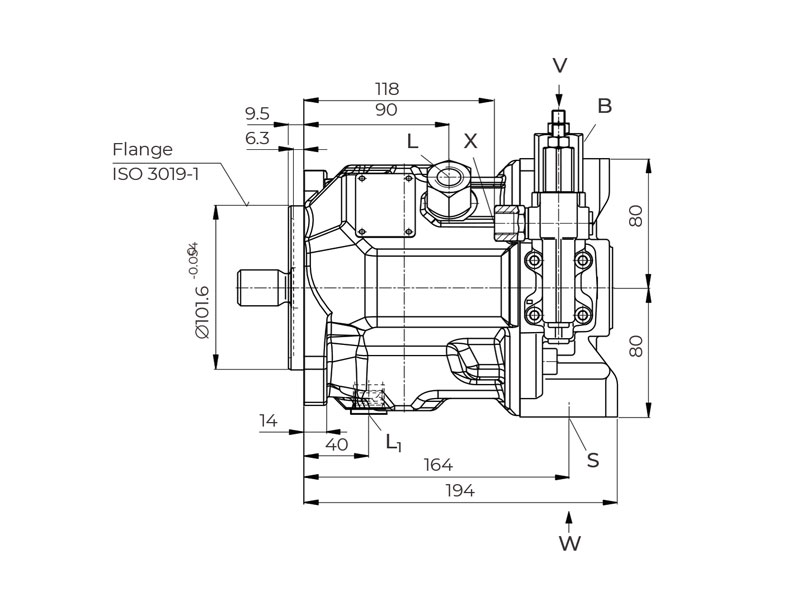 HA10V Series 3 28 cc Hydraulic Piston Pump Efficiency Values