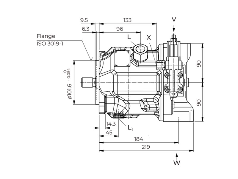HA10V Series 3 45 cc Hydraulic Piston Pump Efficiency Values