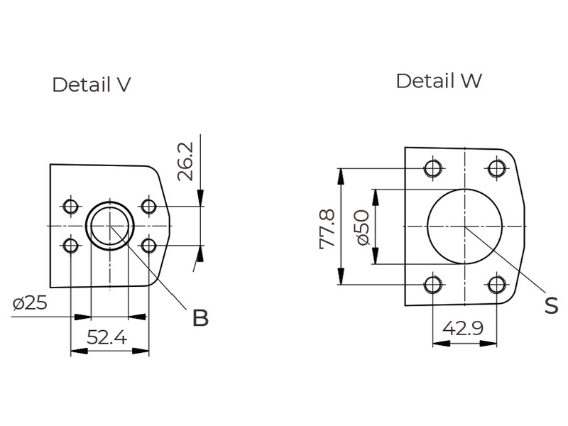 HA10V Series 3 88 cc Hydraulic Piston Pump Rear Cover Drawings