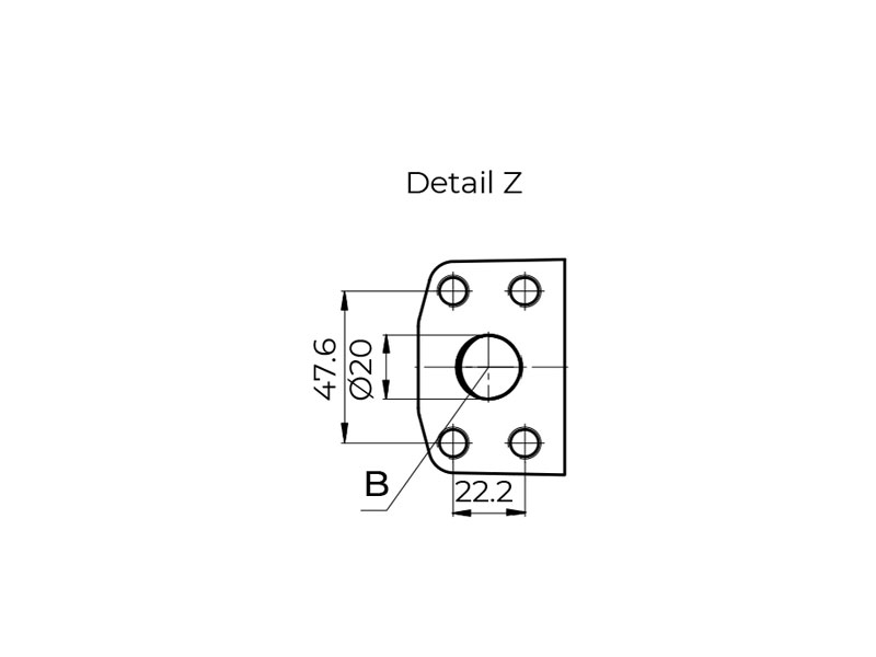 HA10V Series 5 18 cc Hydraulic Piston Pump Rear Cover Drawings