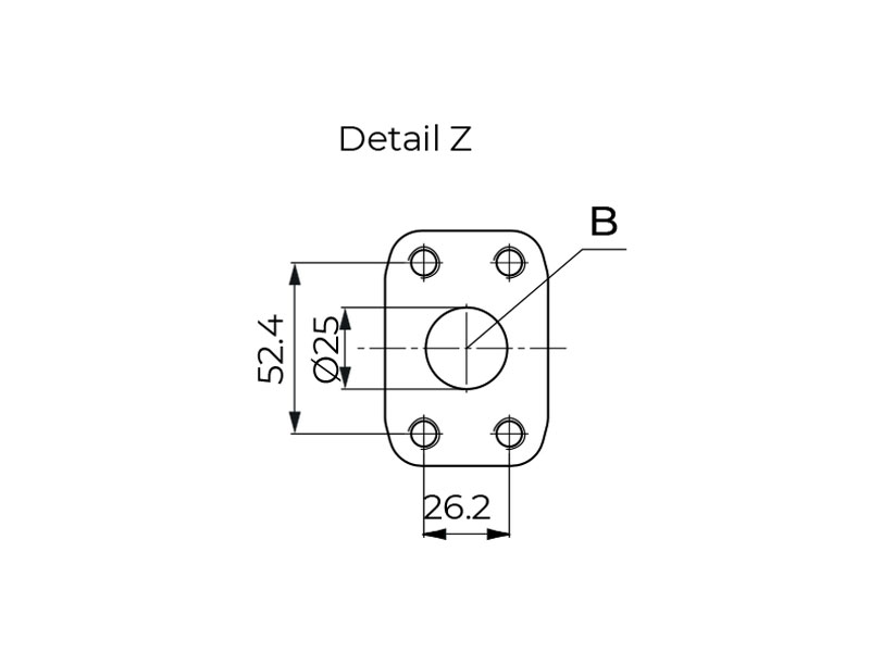 HA10V Series 5 45 cc Hydraulic Piston Pump Rear Cover Drawings