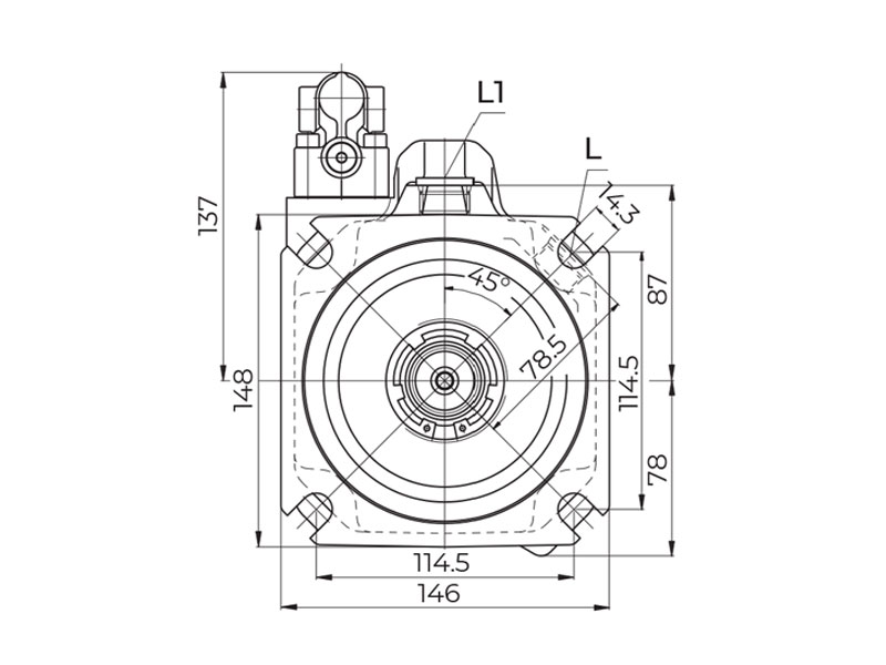 HA10V Series 5 60 cc Hydraulic Piston Pump Flange Drawings