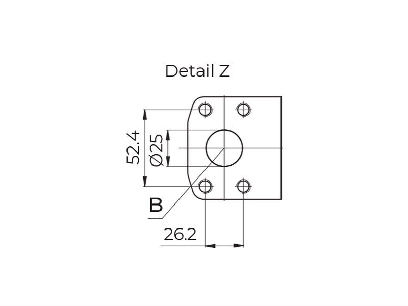 HA10V Series 5 60 cc Hydraulic Piston Pump Rear Cover Drawings
