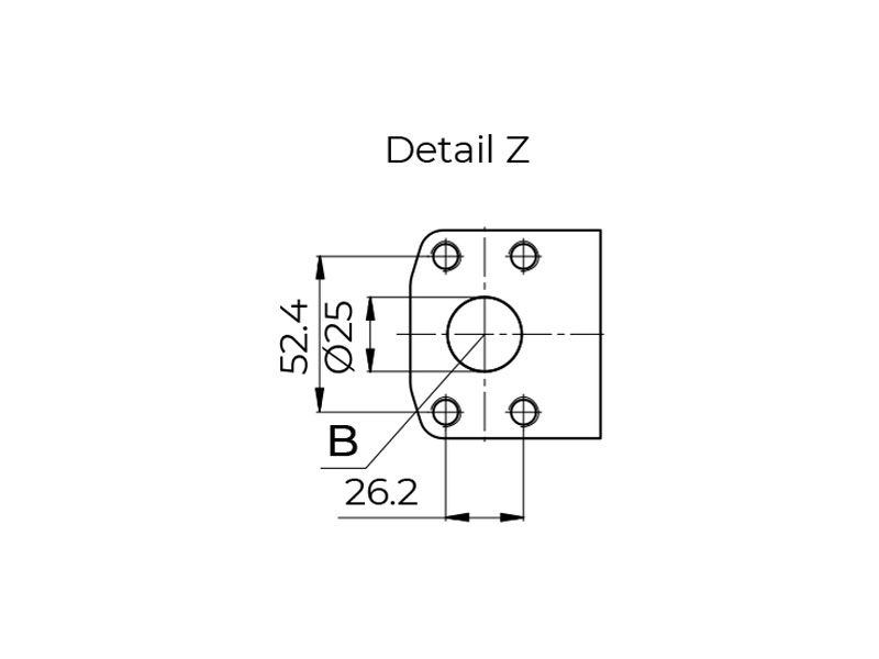 HA10V Series 5 63 cc Hydraulic Piston Pump Rear Cover Drawings