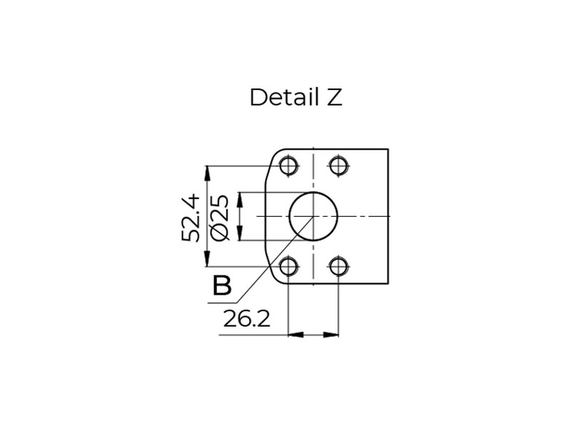 HA10V Series 5 72 cc Hydraulic Piston Pump Rear Cover Drawings