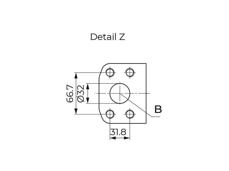 HA10V Series 5 85 cc Hydraulic Piston Pump Rear Cover Drawings